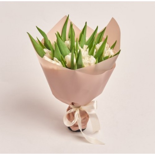 15 Beyaz Lale Buketi